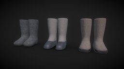 Felt boots (Valenki) lowpoly ATOM RPG russian, 3ds-max, boots, props, traditional, low-polly, 3d, atomrpg