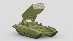 TOS 1 missile, system, tos, printing, soviet, army, heavy, russian, arms, russia, union, print, launcher, rocket, buratino, armament, 1a, tos1, 3d, vehicle, military, 1, tos-1a, solntsepy, printble