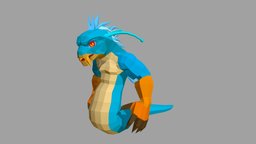 Snake Monster insect, armor, beast, monsters, animals, mammal, reptile, dinasour, character, cartoon, lowpoly, creature, animal, monster, fantasy, human, dragon, halloween, zombie
