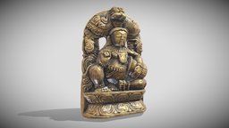 Indian God quad, india, statue, pbr