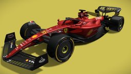 Ferrari F1-75 Modena ferrari, f1, formula1, modena, yellow, livery, monza, 3d, blender, car, f1-75