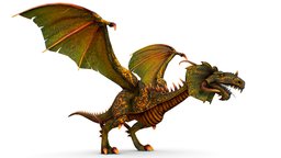 LowPoly Green Dragon with Gold Scales body, horns, green, dinosaure, toon, tile, bird, soldier, pet, hunter, trex, raptor, lizard, teeth, wings, form, dragons, mammal, predator, flight, danger, rex, horn, gorgon, scales, jaws, pterodactyl, pterodactil, weapon, character, cartoon, fly, creature, animal, monster, fantasy, dragon, prehistoric, dinosaur, "dino", "gold", "skin"
