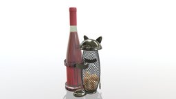 Wine Holder stuff, cat, red, wine, vase, holder, decor, 3dsmax, bottle, interior, gold