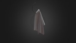 White Hanging Towel cinema, bathroom, ray, white, vray, hanging, bath, detailed, towel, chrome, water, max, mental, hanger, cgaxis, hang, 3ds, interior, c4d