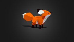Fox low poly fox