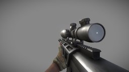 FPS Animated Sniper Rifle (Version 2) rifle, fps, shooter, firearm, firearms, sniper, rifles, sniper_rifle, semi_automatic, as50, weapon, game, weapons, animated, gun, guns, first_person, weapon_animation, semi_automatic_sniper_rifle, noai