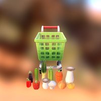 3D Cart Object (Vegetable) 