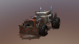 Apocalypic Monster Car ford, apocalyptic, mad, apocalypse, wasteland, 32, max, monstertruck, vehicle, car