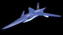 R-103 Delphinus#3 fanart, fighter, aircraft, namco, ace-combat, blender, sci-fi