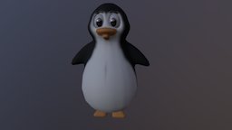 Cartoon Penguin WiP v3 cute, penguin, chubby, character, cartoon, game, animal, animated