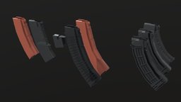 Low-Poly AK mags 762x39mm, lowpoly, 545x39mm