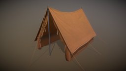 Tent forest, tent, camping, organic, sleep, sleeping, prop, equipment, camp, travel, outside, park, scout, backpacking, outdoor, rural, yellow, nature, patrol, hobby, woods, downloadable, outdoors, rugged, hike, hiking, hobbyist, campfire, boyscout, campground, girlscout, low-poly, asset, blender, pbr, lowpoly, stylized, textured, gameready, "environment"