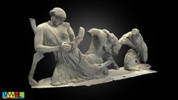 Lapith and Centaur Group, Olympia (R+S+T) olympia, pediment, centauromachia, photogrammetry, sculpture, state-model