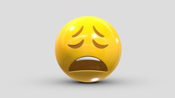 Apple Weary Face face, set, apple, messenger, smart, pack, collection, icon, vr, ar, smartphone, android, ios, samsung, phone, print, logo, cellphone, facebook, emoticon, emotion, emoji, chatting, animoji, asset, game, 3d, low, poly, mobile, funny, emojis, memoji