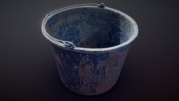 Bucket 02 prop, photoscan, pbr, gameready