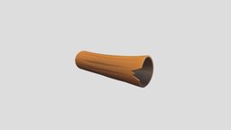 Low Poly Log 002 tree, forest, style, log, prop, timber, cut, tale, bark, nature, cartoon, low, wood, environment
