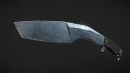 Kukri Blade (Game-ready-asset) high-poly, realistic, realism, digital3d, kukri-knife, melee_weapon, pbr-texturing, substancepainter, texturing, low-poly, 3dsmax, weapons, gameasset, gameready, unreal_engine, noai, unity_engine