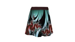 Female Pleated A Line Short Skirt short, front, fashion, knee, line, girls, clothes, pattern, skirt, above, a, print, floral, womens, elegant, wear, a-line, pleat, pbr, low, poly, female
