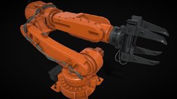 IRB Robot arm, robo, robotics, robotic, manufacture, machine, 8k, manufacturing, robot-model, game, 3d, blender, pbr, robot, industrial