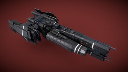 Paris Class Heavy Frigate game-art, halo, frigate, game-ready, game-asset, game-model, substancepainter, substance, vehicle, ship, space, spaceship