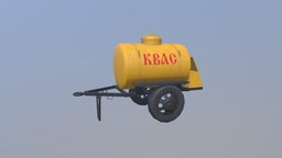 Trailer with kvass trailer, game-asset, game-model, low-poly-game-assets, daront, kvass