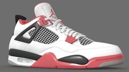 Jordan 4 Retro Fire Red shoe, red, style, leather, white, 4, fashion, retro, new, foot, classic, nike, four, fire, footwear, sneaker, jordan, maroon, jumpman, character, air, sport, black, bred, fours