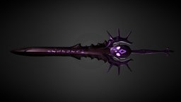 Eclipse Sword mod, ark, substancepainter, substance, skull, sword, blade