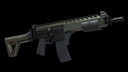 IA2 rifle, 556, fab, brazilian, ia2, exercito, weapon, unity, game, pbr, lowpoly, gun