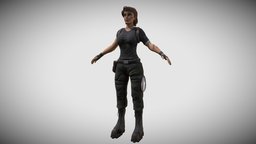 NICOLLY POLICE police, woman, blender, lowpoly
