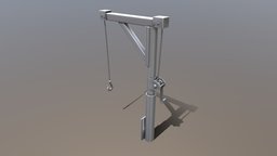 Animated Metal Hand Crane (Low-Poly Version) hook, equipment, crankshaft, machine, chain, winch, metall, blender-3d, camshaft, vis-all-3d, 3dhaupt, software-service-john-gmbh, industrial, hand-crane, handkran, winde