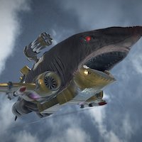 Flying Robot Shark [Animated] shark, sculpt, flying, sharkweek, 3dsmax, blender, zbrush, animation, robot