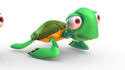 Hi-Poly Subdivision 3D Model Turtle Cartoon turtle, eye, green, armor, marine, tortoise, toon, baby, kid, toy, pet, seaturtle, shell, coral, ocean, young, zoo, reptile, nemo, coralreef, cub, zoology, calf, fins, cuttlefish, waterfowl, oceanlife, seaanimal, character, cartoon, creature, animal, funny, shield, sea, nemo-disney, ocvarium