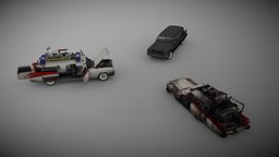 59 Cadillac Miller-Meteor with ECTO1 cadillac, ghostbusters, ecto-1, game-asset, ecto1, miller-meteor, projectzomboid
