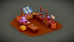 Port Diorama diorama, props, assetpack, lowpoly-handpainted, props-assets, maya, handpainted, low_poly, cartoon, asset, photoshop, stylized, handpainted-lowpoly, environment