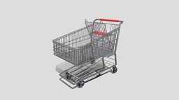 Shopping cart v7 trolley, basket, cart, shopping, store, market, noai, createdwithai