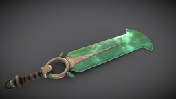 Fantasy Sword prop, crystal, mmorpg, decor, weapon, free, sword, fantasy, magic, redy-for-game