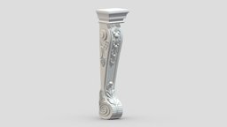 Scroll Corbel 43 stl, room, printing, set, element, luxury, console, architectural, detail, column, module, pack, ornament, molding, cornice, carving, classic, decorative, bracket, capital, decor, print, printable, baroque, classical, kitbash, pearlworks, architecture, 3d, house, decoration, interior, wall, pearlwork