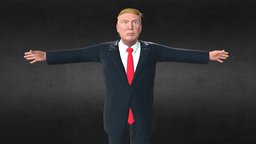 Donald Trump not rigged low poly 3D model portrait, hero, politician, president, donald, donaldtrump, donald-trump, donaldtrump3dmodel, lowpolytrump, trump3dmodel, human