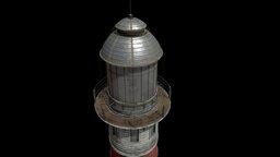Lighthouse blend, lighthouse, ready, props, water, movie, lightbulb, blender-3d, ue, usd, glb, asset, game, 3d, blender, pbr, model, house, material, village, sea, light, wall