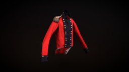 Scarlett Coatee, Officers 3rd Battalion Company jacket, museum, military-history, photogrammetry, military, clothing, purpose3d, bodminkeep