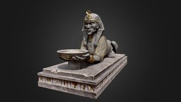 Sphinx statue 3ds-max, statue, 3d-modeling, pbr-texturing, substance-painter, zbrush