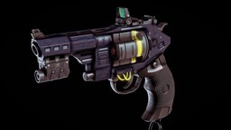 RMX-8 revolver, 4k, pistol, substancepainter, substance, weapon, lowpoly, gun, gameready