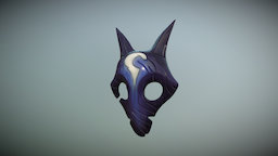 Kindred Wolf Mask 3dprintable, lol, leagueoflegends, mask, cosplay, cosplayer, kindred, wolfmask, 3dprint, creature, zbrush, sculpture, highpoly