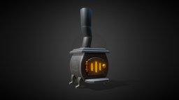 Stylized Furnace assets, heater, prop, retro, flame, hot, stove, appliance, kitchen, substancepainter, substance, house, home, stylized, interior