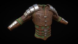 Light Leather Armor armor, armour, leather, vest, warrior, army, medieval, shell, defense, protection, 2k, defence, crusader, weapon, character, pbr, military, fantasy, war, knight, light