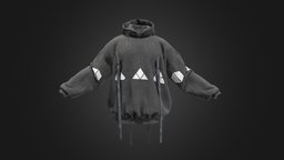 Oversized Sweater outfit, garment, character, low-poly, clothing