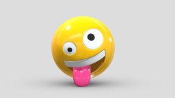 Apple Zany Face face, set, apple, messenger, smart, pack, collection, icon, vr, ar, smartphone, android, ios, samsung, phone, print, logo, cellphone, facebook, emoticon, emotion, emoji, chatting, animoji, asset, game, 3d, low, poly, mobile, funny, emojis, memoji