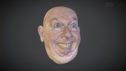 Grotesque Facial Mask by Howard Sly 3dscanning, 3d-modelling, 3d-print-model, photogrammetry, facialscan