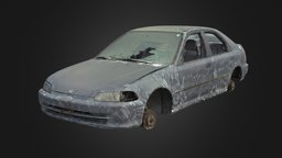 1992-1995 Civic 4-door [Scan] automobile, sedan, junkyard, honda, civic, 1995, 1992, 1993, 1994, photoscan, photogrammetry, car