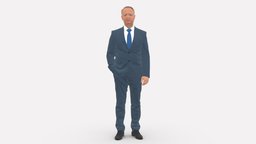 001510 a man in a suit suit, style, shirt, people, clothes, tie, miniatures, realistic, character, 3dprint, model, man, human, male